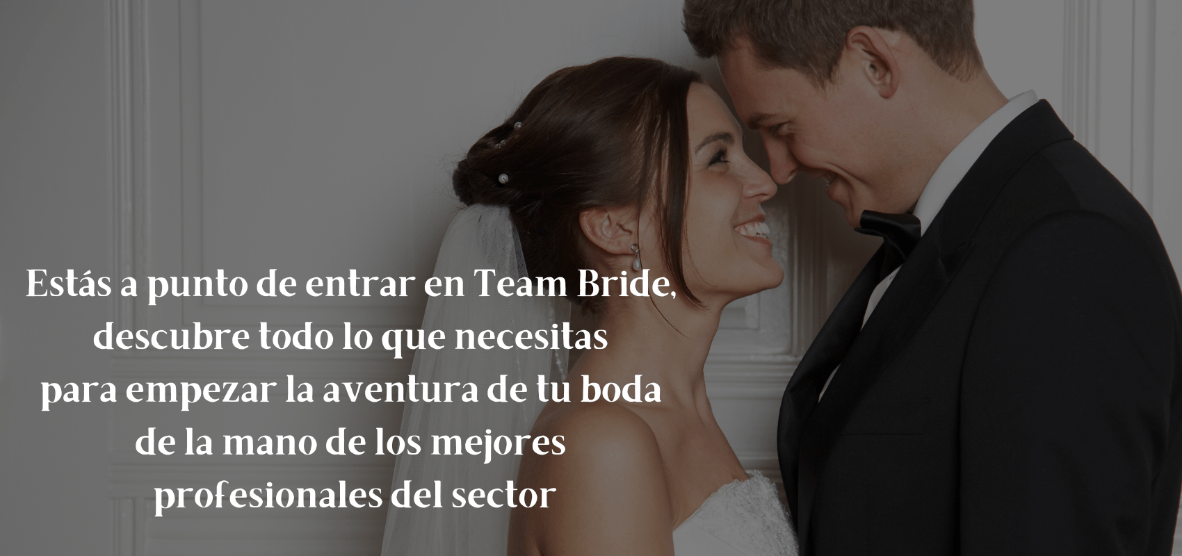 Estás a punto de entrar en Team Bride, descubre todo lo que necesitas para empezar la aventura de tu boda de la mano de los mejores profesionales del sector