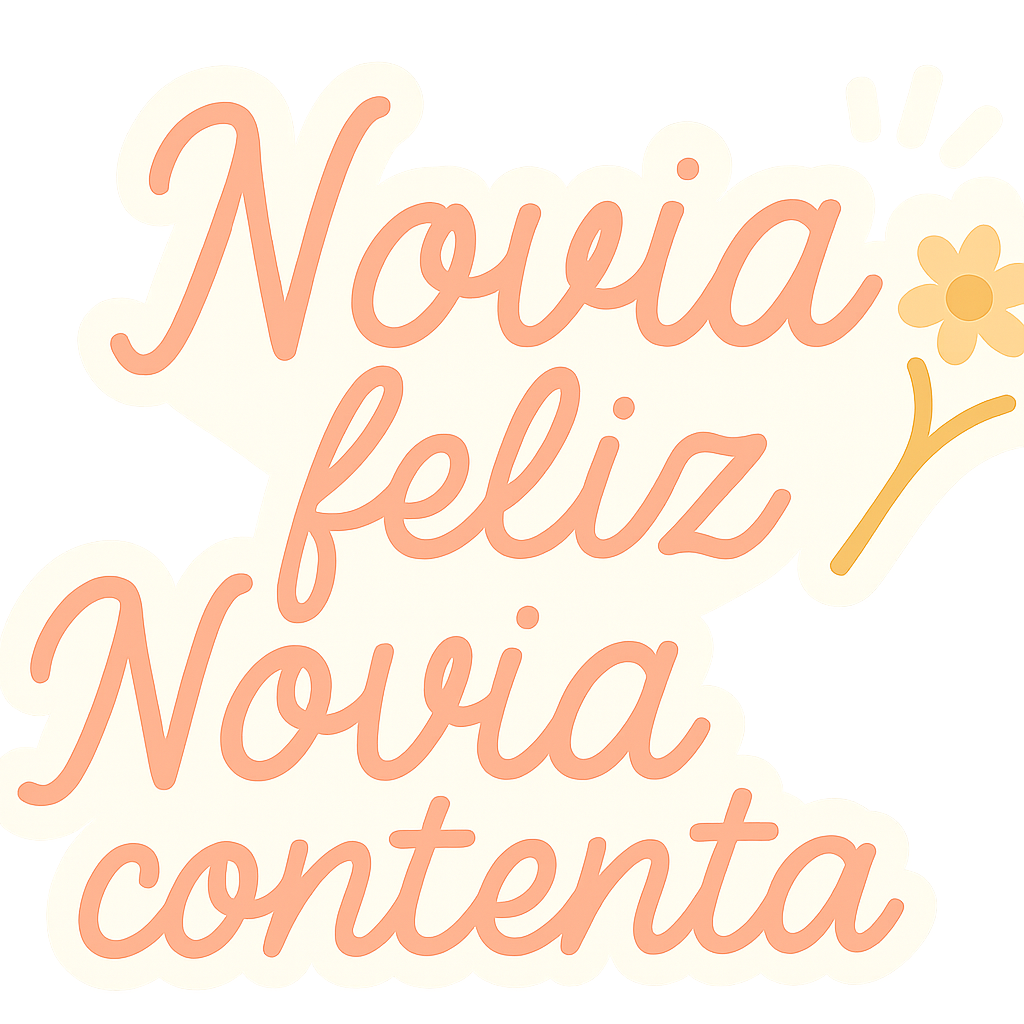 Novia feliz · Novio contento