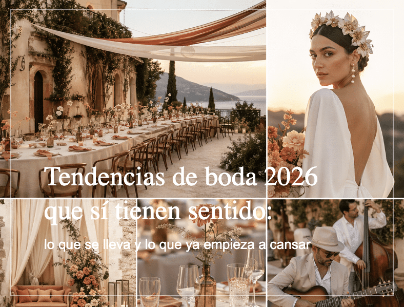 Tendencias de boda 2026 que sí tienen sentido