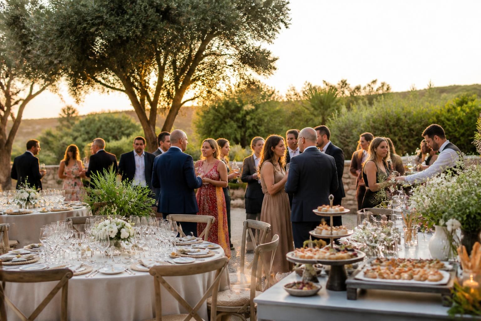 Banquete sentado, cóctel largo o formato mixto: cómo elegir el servicio de comida para vuestra boda