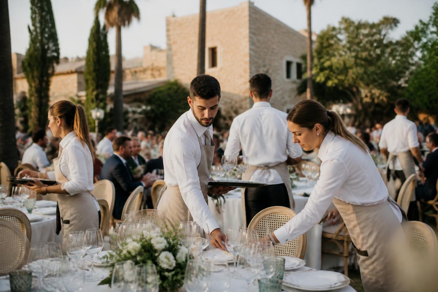 Cuántos camareros necesita una boda: cómo valorar el equipo de sala